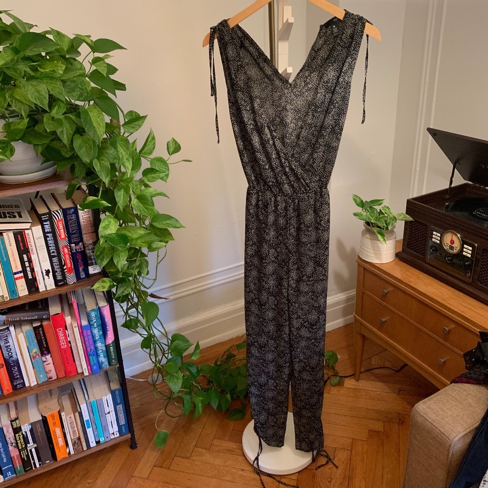 Aqua Polka Dot Jumpsuit